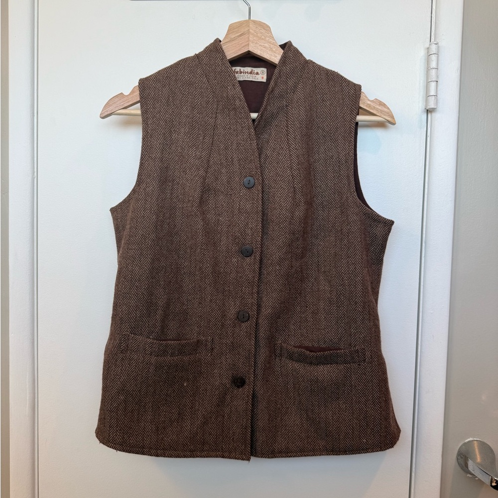 Brown Tweed Women's Vest